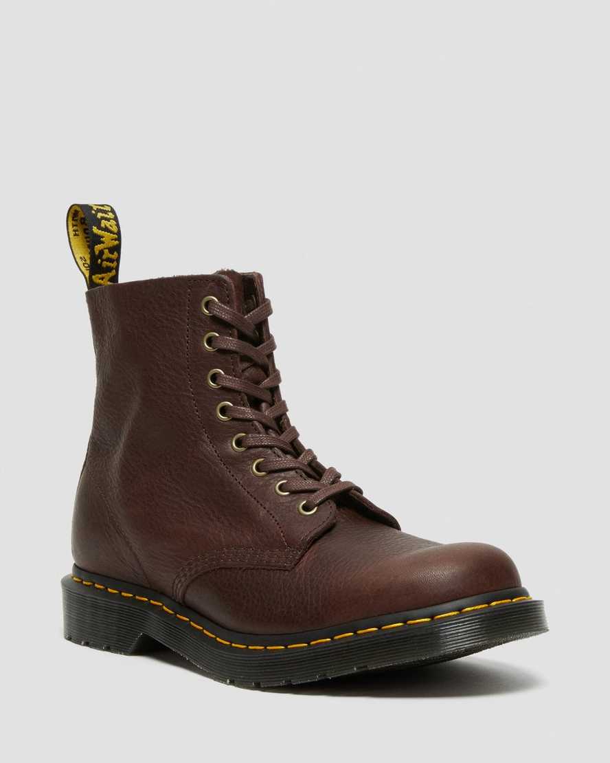 Dr. Martens 1460 Pascal Ambassador Lær Snørestøvler Herre Mørke Rød [3406QFVKU]